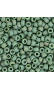 Miyuki rocailles Perlen 8/0 - Opaque glazed frosted rainbow shamrock green 8-4700